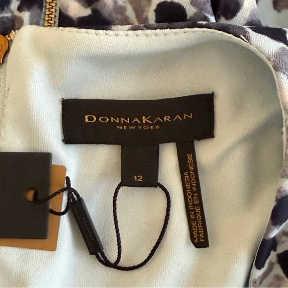 Donna Karan Animal Print Knee Length Dress mature classic trending Size 12 - Picture 10 of 12